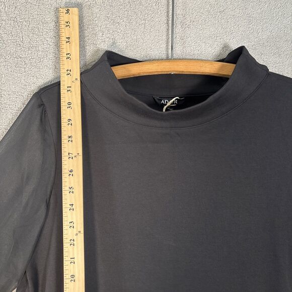 NWT Ador Women’s M Chiffon Modal High Neck Flare Cuff Blouse Witchy Goth Vampire - Picture 5 of 13